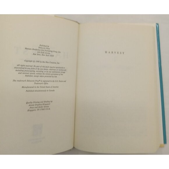 Harvest by Belva Plain – VG+ Vintage Hardcover, Family Saga Fiction - Picture 10 of 10